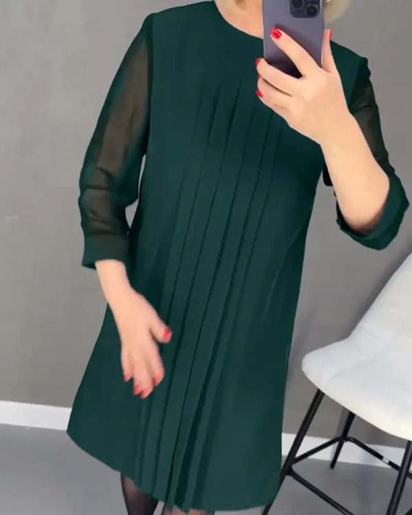 Straight Medium Sleeve Dress