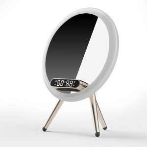 Multi-Function Led Mirror Alarm Clock Wireless Charger Bluetooth Speaker