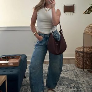 MidRise Barrel Jeans