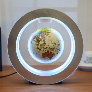 Magnetic Levitation World Map Floating Globe Light