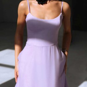 Flounce Bustier Midi Dress