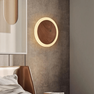 Nordic Walnut Led Wall Light