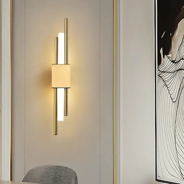 Luminart - Stylish Black/Gold Led Wall Lamp For Bedroom