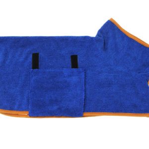 Microfiber Absorbent Pet Bathrobe With Waist-Wrapped