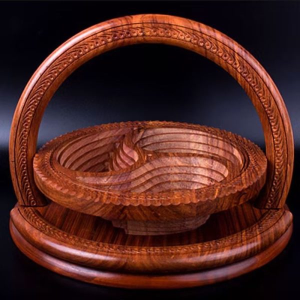 Wood Carving Fruit Plate