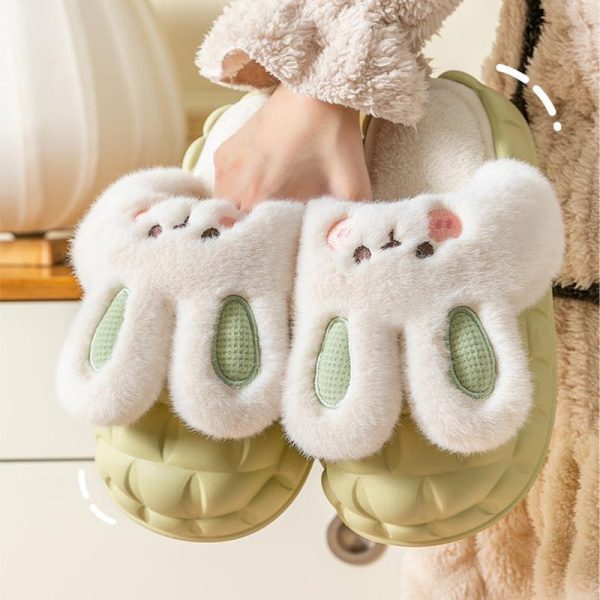 Fuzzy Women Detachable Washable Slippers