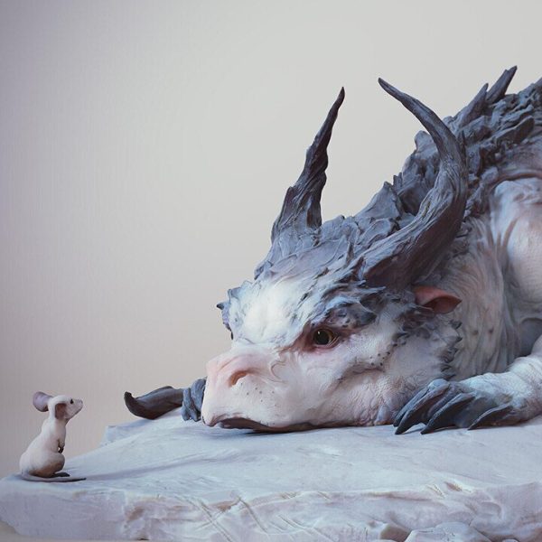 Dragon And Mouse Art Sculpture