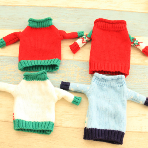 Knitted Christmas Bottle Set