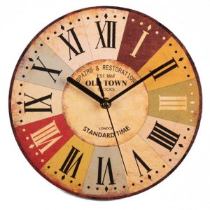 Retro Frameless Wall Clock