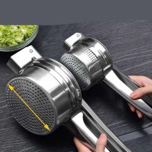 Stainless Steel Portable Juicer Squeezing Potato Masher Garlic Press