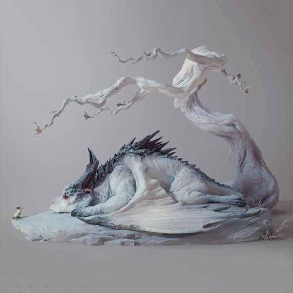 Dragon And Mouse Art Sculpture