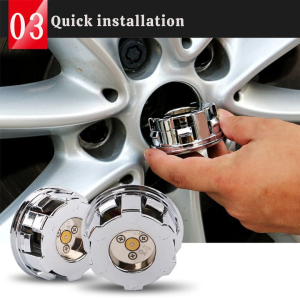 Led Floating Hubcaps - 4Pcs