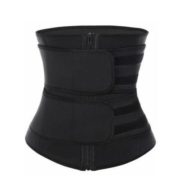 Rubber Neoprene Body Sculpting Zipper Double Waist Belt Body Sports Fitness