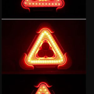 2In1 Solar Emergency Triangular Roadside Warning Light