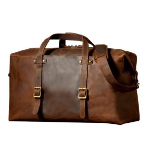 Genuine Leather Large-Capacity Luggage Bag Men'S Cowhide Crossbody Handbag