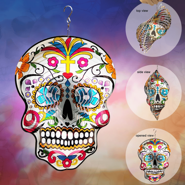 Sugar Skull Wind Spinners