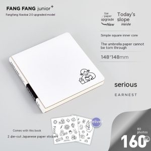 Square Paper Small White Note Girl Heart Diary