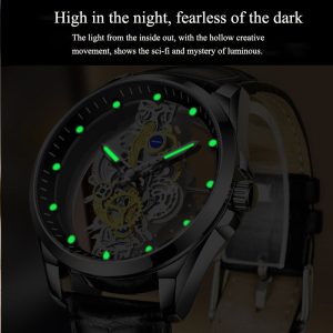 Skeleton Hollow Automatic Quartz Watch Gold