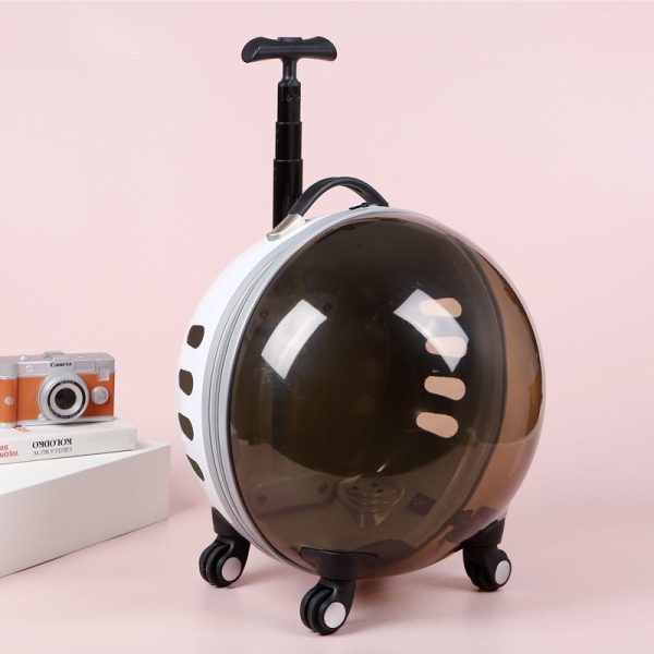 Portable Clear Space Capsule Pet Trolley