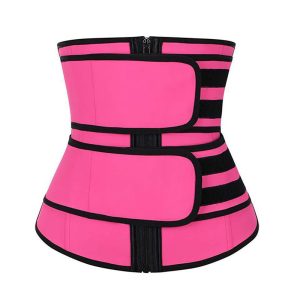 Rubber Neoprene Body Sculpting Zipper Double Waist Belt Body Sports Fitness