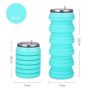 Silicone Folding Sports Water Bottle