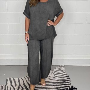 Floaty 2 Piece Sleeved Trouser Set