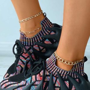 LaceUp Knit Breathable Sneakers