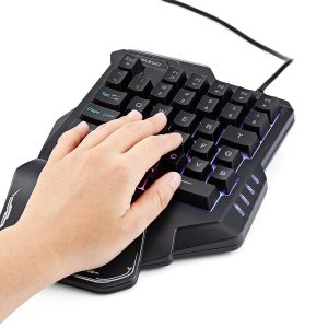 Portable One-Handed Mechanical Gaming Keyboard Rgb Backlit