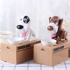 Funny Greedy Dog Piggy Bank Savings