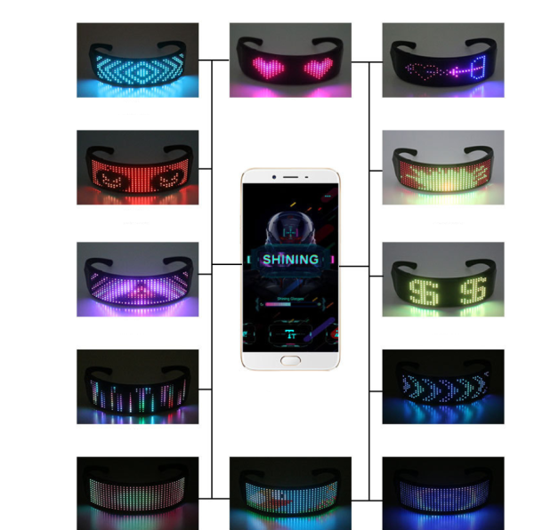 Led Display Glasses For Dj Music Party