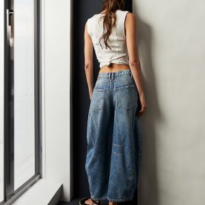 Casual And Trendy MidRise Tube Jeans