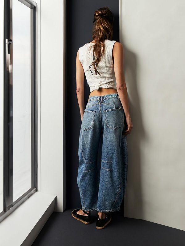 Casual And Trendy MidRise Tube Jeans