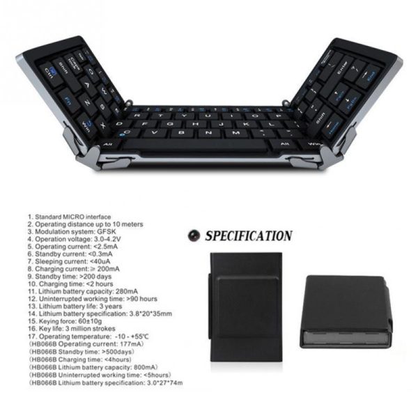 Intelligent Pocket Folding Keyboard Travel