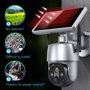 360Degree Solar Surveillance Camera With Full Color Night Vision