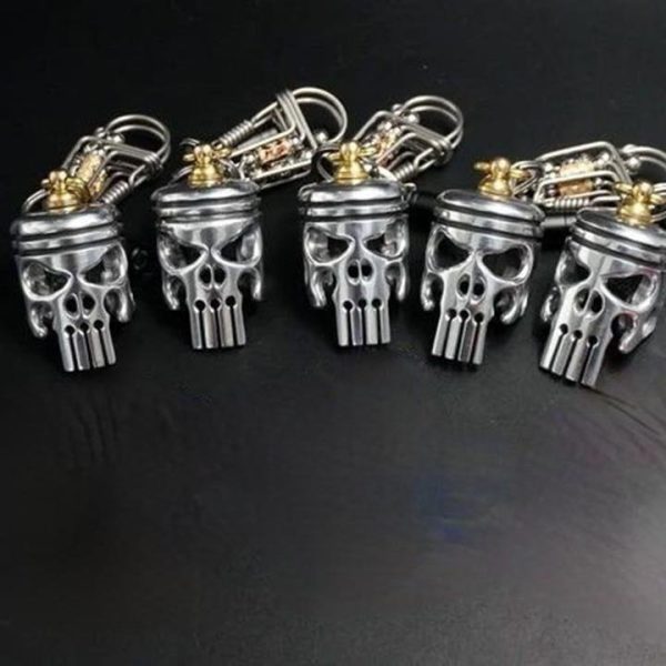 Piston Art Skull Keychain [Pendant/Flashlight/Bottle Opener]