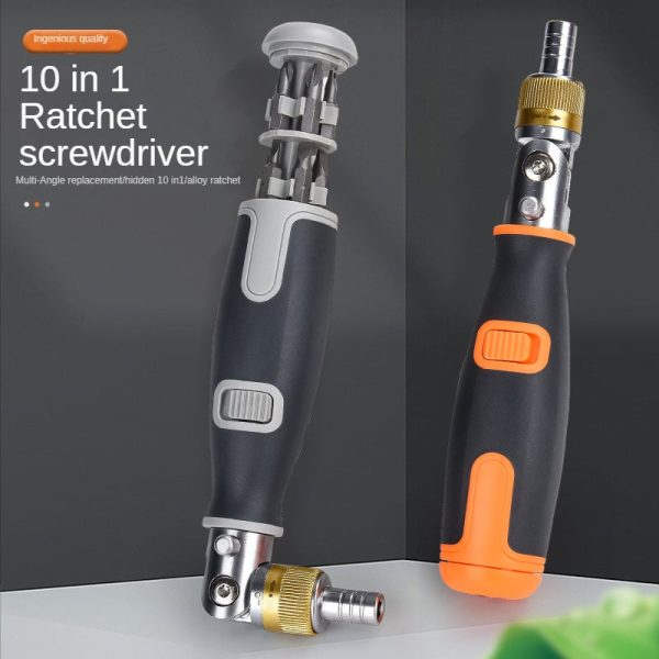 10 In 1 MultiAngle Ratchet Screwdriver Professional Tools