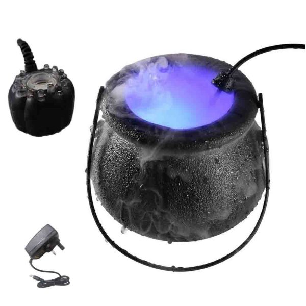 Halloween Pumpkin Smoke Witch Bucket Color Changing Lights