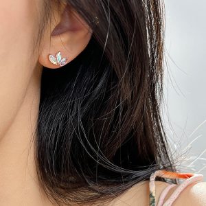 Minimalist Colored Zircon Earrings