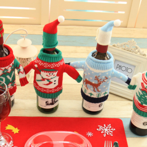 Knitted Christmas Bottle Set