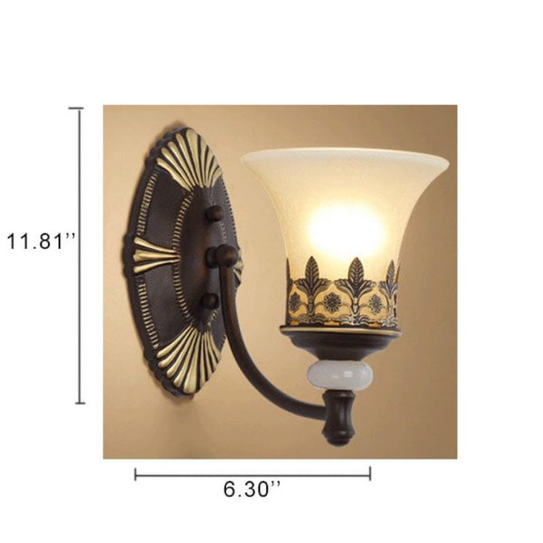 Luminoglow - Retro Wall Lamp With Double Lampshades