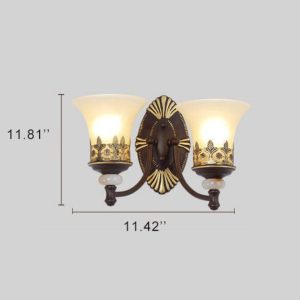 Luminoglow - Retro Wall Lamp With Double Lampshades