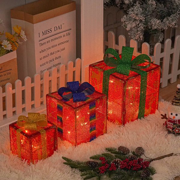 Festive Illuminated Trio Gift Box