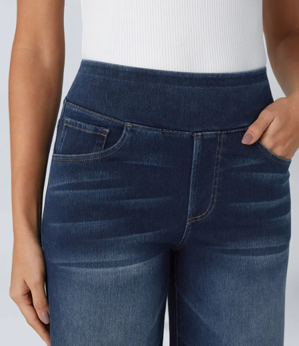 Quinn Super Stretch HighWaisted Wide Leg Jeans