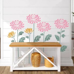 Diy Decoration Garden Fence Large Flower Stencils