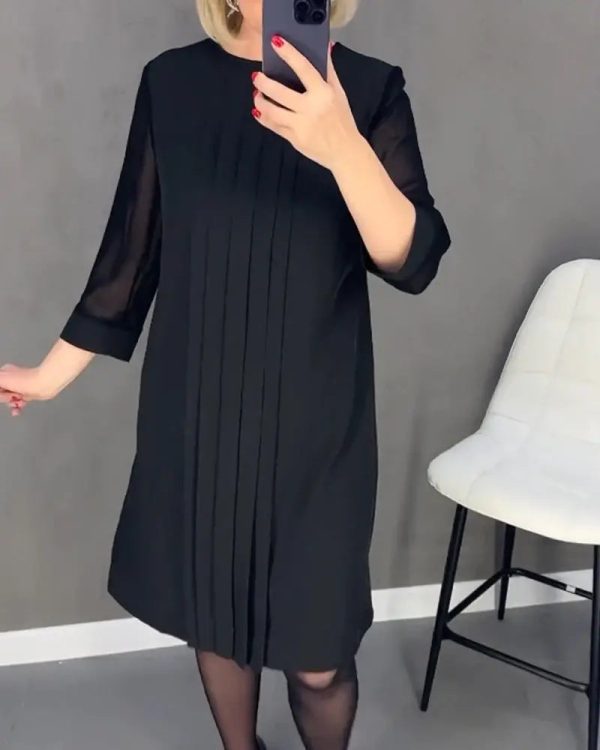 Straight Medium Sleeve Dress