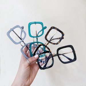 Net Red Square Frame Color Blue Glasses