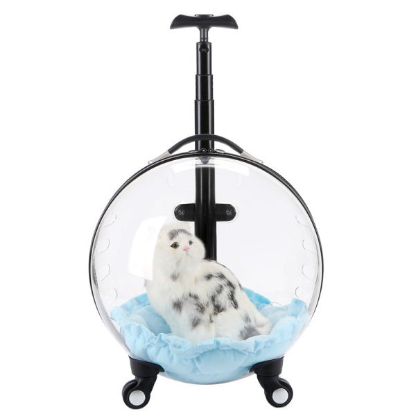 Portable Clear Space Capsule Pet Trolley