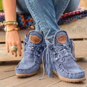 Retro Women'S Suede Ankle Boots When Buying 2 Pairs Or