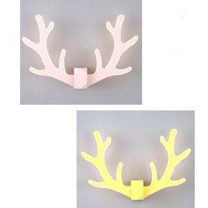 Antlerglow - Simple Antler-Shaped Wall Light With 1 Led Arm