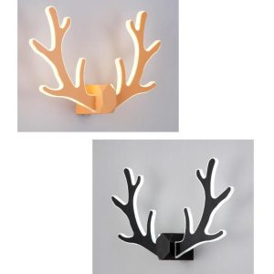 Antlerglow - Simple Antler-Shaped Wall Light With 1 Led Arm